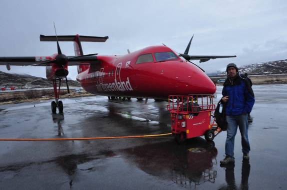 O avião que nos levou de Nuuk para Ilulissat, cidade ao norte do Cículo Polar Ártico, na Groelândia